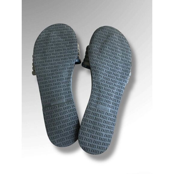 TKEES Serena Black Leather Slide Slip-on Sandals Women’s Size 8 EU 39 Minimalist - Picture 7 of 8